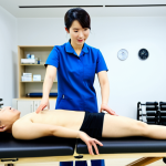 **

"A Korean physical therapist in a modern clinic setting, interacting with a patient. The therapist is fully clothed in professional attire, demonstrating an exercise. The environment is bright and clean, with rehabilitation equipment visible in the background. Safe for work, appropriate content, perfect anatomy, correct proportions, natural pose, well-formed hands, proper finger count, natural body proportions, professional, family-friendly."

**